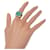 Ring Hermès Bague en Corozo Hermes Argenté Vert  - vue 2