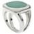 Ring Hermès Bague en Corozo Hermes Argenté Vert  - vue 3