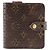 Billetera bifold compacta con cremallera Louis Vuitton Castaño Rosa Fucsia Monograma