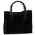 Borsa a mano GUCCI in pelle scamosciata nera e oro Bamboo 002 1186 0260 Auth ep5511 Nero D'oro