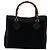 Borsa a mano GUCCI in pelle scamosciata nera e oro Bamboo 002 1186 0260 Auth ep5511 Nero D'oro - vista 2