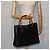 Borsa a mano GUCCI in pelle scamosciata nera e oro Bamboo 002 1186 0260 Auth ep5511 Nero D'oro - vista 22