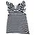 Comme Des Garcons Como des Garçons SS2011 Top de Volantes a Rayas. Negro Blanco