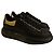 Sneakers Alexander McQueen Oversized Pelle Nere e Oro 38 Nero D'oro