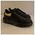 Sneakers Alexander McQueen Oversized Pelle Nere e Oro 38 Nero D'oro - vista 2