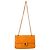 Borsa a spalla Chanel Medium Timeless/Classique in pelle di agnello arancione