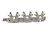 Fermaglio per capelli in strass argento Miu Miu
