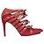 Balenciaga Pumps in suede e pelle con più cinturini Rosso