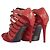 Balenciaga Pumps in suede e pelle con più cinturini Rosso - vista 2
