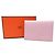 Tarjetero de cuero Epsom Calvi Duo de Hermès Rosa - vista 11