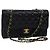 CHANEL Borsa a Spalla Matelassé in Pelle Nera con Catena Dorata CC Auth 88183 Nero D'oro