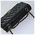 CHANEL Borsa a Spalla Matelassé in Pelle Nera con Catena Dorata CC Auth 88183 Nero D'oro - vista 6