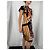 Balenciaga Vestido de seda itak FW2007 de Nicolas Ghesquière Negro Blanco Multicolor Naranja Púrpura Amarillo - vista 5