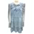 Autre Marque Saloni Light Blue Ava Floral Printed Silk Georgette Mini Dress  ref.1631416