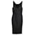 Autre Marque Alex Perry Pagett Midi Sweetheart Neck Dress in Black Viscose Cellulose fibre  ref.1631617