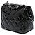 Chanel Mini Cuadrado Negro Clásico en Charol con Solapa Simple - vista 2