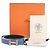 Cinturón reversible Hermès Constance H de cuero azul - vista 6