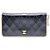 Trendy CC Cartera larga acolchada Chanel Negro