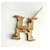 Broche Hermès, "Abécédaire des animaux" Doré  - vue 5