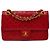 Timeless Chanel Zeitlos Klassisch Drehverschluss Mittel Doppelklappe mit 24K GHW