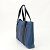 Hermès Borsa a spalla in tela e pelle blu Hermes Troca Horizontal - vista 3