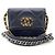 Chanel Geldbörse 19 Flap Marineblau