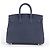 Hermès Birkin 25 Borsa in pelle blu - vista 3