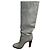 Sergio Rossi Blade Runner Lederstiefel mit Absatz Grau