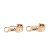 Orecchini a cerchio in oro beige K18BG Chanel Coco Crush - vista 3