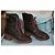 Botines Chanel de cuero acolchado rojo oscuro Burdeos - vista 3