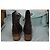 Botines Chanel de cuero acolchado rojo oscuro Burdeos - vista 4