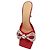 Sandali Mach & Mach in pelle rossa con fiocco Swarovski Rosso