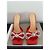 Sandali Mach & Mach in pelle rossa con fiocco Swarovski Rosso - vista 2