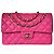 Borsa classica a doppio flap senza tempo CHANEL caviar rosa 2.55