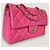 Borsa classica a doppio flap senza tempo CHANEL caviar rosa 2.55 - vista 5