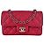 CHANEL clásico atemporal rectangular caviar rojo Roja