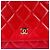 Wallet On Chain CHANEL Portafoglio a Catena WOC caviar Rosso - vista 7
