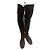 Autre Marque Arche Overknee-Stiefel aus Leder und Nubuk Schwarz