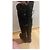 Autre Marque Arche Overknee-Stiefel aus Leder und Nubuk Schwarz - Ansicht 3