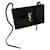 Pochette Opium Yves Saint Laurent en laqué noir et soie  - vue 1