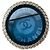 Spilla Chanel La Pausa in resina blu e oro Gold hardware