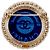 Spilla Chanel La Pausa in resina blu e oro Gold hardware - vista 2
