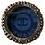 Spilla Chanel La Pausa in resina blu e oro Gold hardware - vista 4