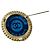 Spilla Chanel La Pausa in resina blu e oro Gold hardware - vista 7