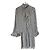 Completo Gonna e Camicia Christian Dior in Seta a Righe Nero Bianco