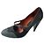 LANVIN Décolleté in vitello scamosciato antracite e blu stile derby T37,5 IT Grigio