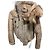 Chaqueta de plumas Parajumpers Beige de Piel de Conejo Talla 36