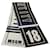 Bufanda larga de punto doble cara Msgm Negro Blanco Multicolor  - vista 1