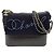 Borsa a tracolla Gabrielle ricamata Chanel Parigi-Hamburgo in lana blu Blu navy