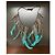 Autre Marque Collana Salviati in perle e piume in vetro di Murano Nero Argento Blu Bronzo - vista 5